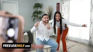 A handsome MILF fucks her stepdaughter