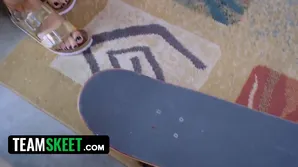 Two girls shared the same cock in a