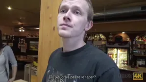 A woman receives money for watching her