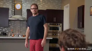 A cute girl was punished by her step dad