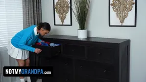 A burglar got a cumshot on his face from