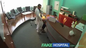 Nude patients get examined by doctors