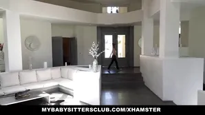 A hot babysitter was caught watching