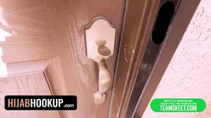 Arab girl trains with her coach in the