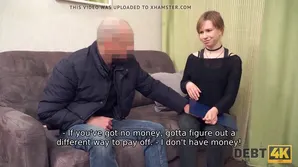 A girl with small boobs had to fuck for