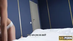 A pervert guy fucks his sexy step sister